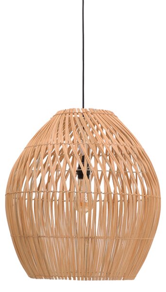 Φωτιστικό οροφής Irden Inart rattan σε φυσική απόχρωση Φ50x40εκ