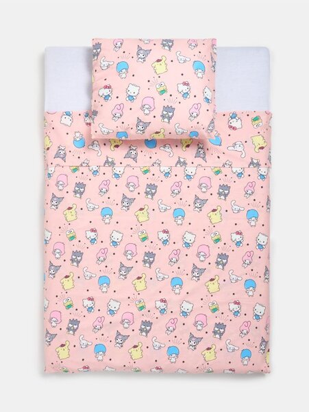 Sinsay - Σετ με βαμβακερά κλινοσκεπάσματα Hello Kitty - ροζ παστελ