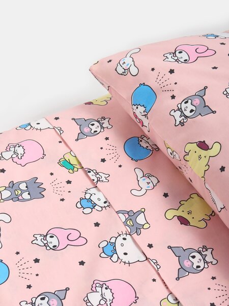 Sinsay - Σετ με βαμβακερά κλινοσκεπάσματα Hello Kitty - ροζ παστελ