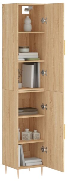 VidaXL Μπουφές Sonoma δρυς 34,5 x 34 x 180 εκ. από Επεξεργασμένο Ξύλο