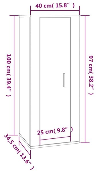 VidaXL Σετ Επίπλων Τηλεόρασης 2 Τεμαχίων Γκρι Sonoma Επεξεργ. Ξύλο