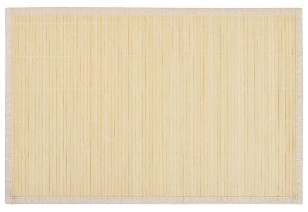 242107 6 Bamboo Placemats 30 x 45 cm Natural