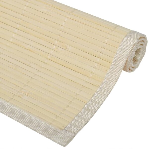 242107 6 Bamboo Placemats 30 x 45 cm Natural