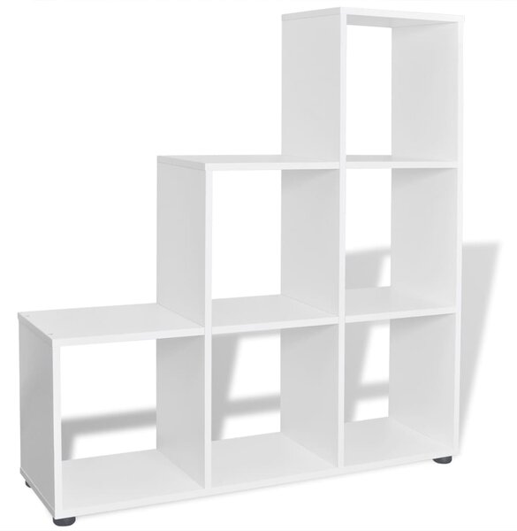 242552 vidaXL Staircase Bookcase/Display Shelf 107 cm White