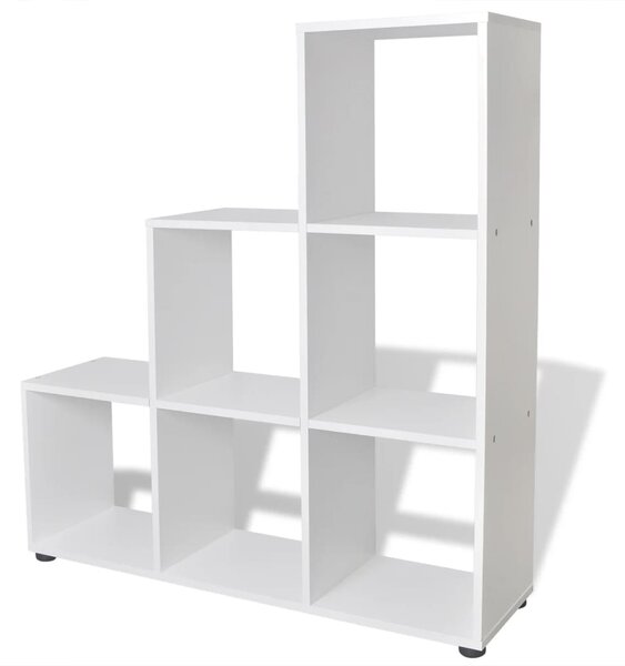 242552 vidaXL Staircase Bookcase/Display Shelf 107 cm White