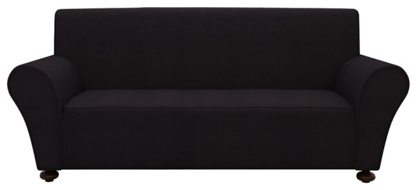 131081 vidaXL Stretch Couch Slipcover Black Polyester Jersey