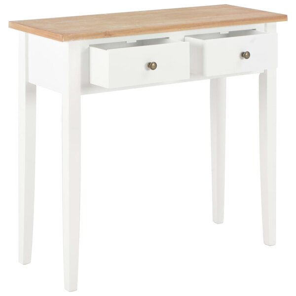 280053 vidaXL Dressing Console Table White 79x30x74 cm Wood