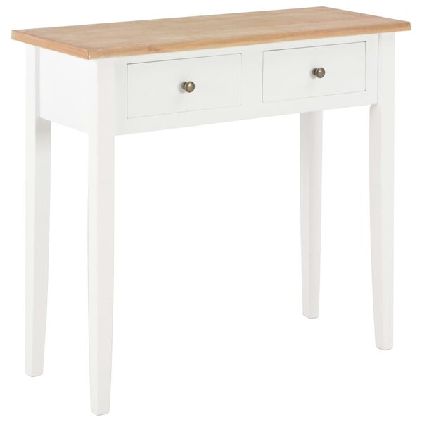 280053 vidaXL Dressing Console Table White 79x30x74 cm Wood