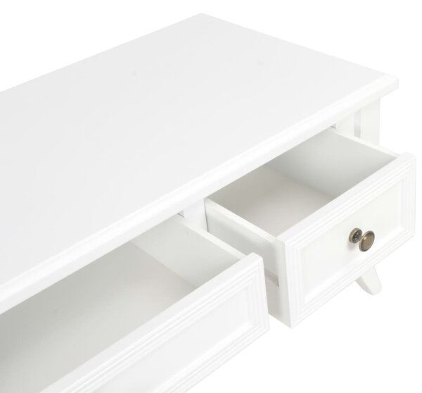 280048 vidaXL TV Cabinet White 100x35x35 cm Wood