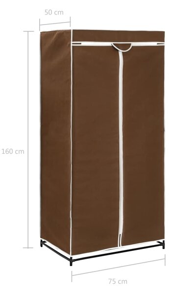 282438 vidaXL Wardrobe Brown 75x50x160 cm