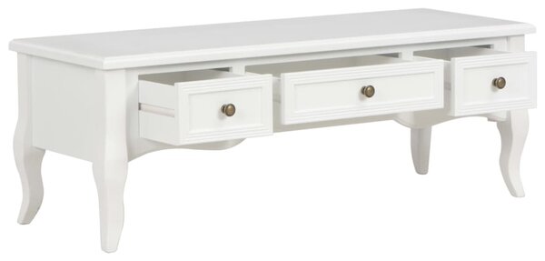 280048 vidaXL TV Cabinet White 100x35x35 cm Wood