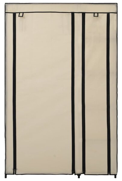 282424 vidaXL Folding Wardrobes 2 pcs Cream 110x45x175 cm Fabric