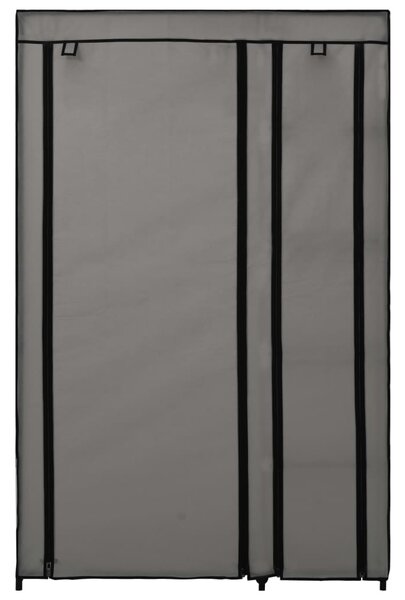 282425 vidaXL Folding Wardrobes 2 pcs Grey 110x45x175 cm Fabric