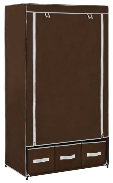 282458 vidaXL Wardrobe Brown 87x49x159 cm Fabric