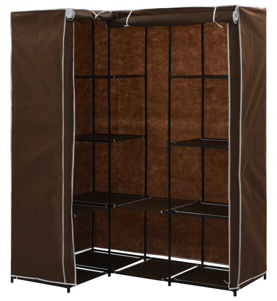 282450 vidaXL Corner Wardrobe Brown 130x87x169 cm