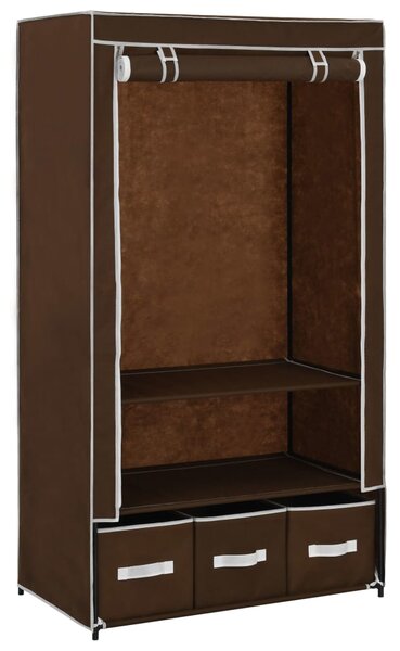 282458 vidaXL Wardrobe Brown 87x49x159 cm Fabric