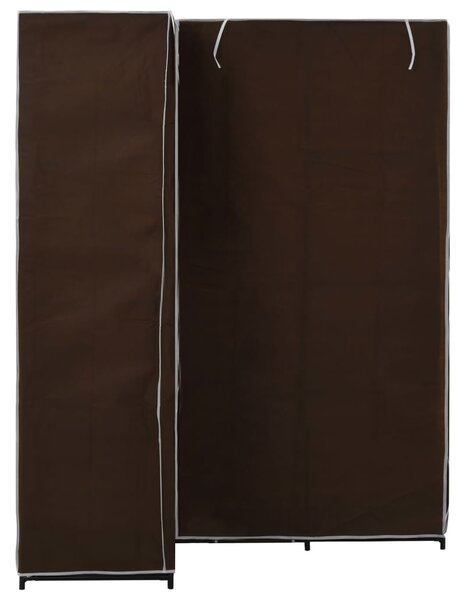 282450 vidaXL Corner Wardrobe Brown 130x87x169 cm