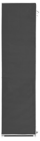 282453 vidaXL Wardrobe with Compartments and Rods Black 150x45x175 cm Fabric