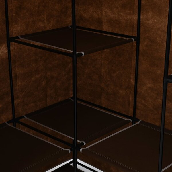 282450 vidaXL Corner Wardrobe Brown 130x87x169 cm