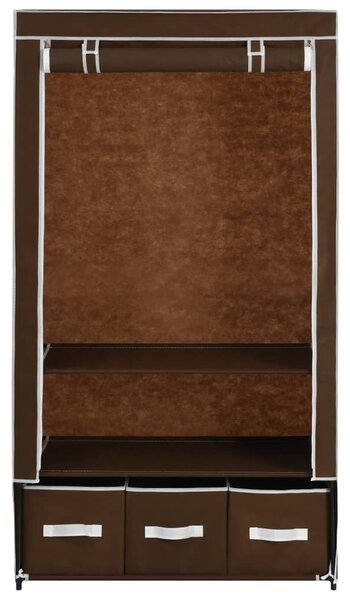 282458 vidaXL Wardrobe Brown 87x49x159 cm Fabric