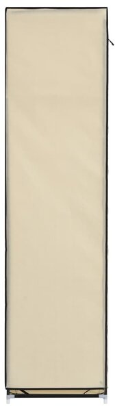 282455 vidaXL Wardrobe with Compartments and Rods Cream 150x45x175 cm Fabric