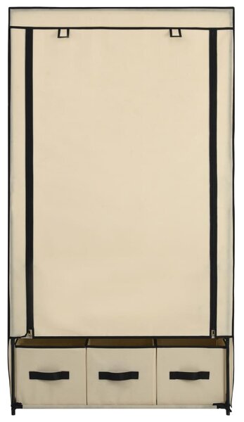 282459 vidaXL Wardrobe Cream 87x49x159 cm Fabric