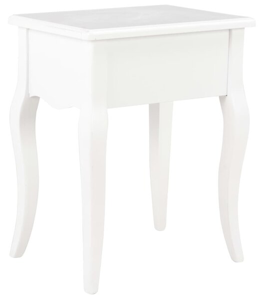 280005 vidaXL Nightstand White 40x30x50 cm Solid Pine Wood