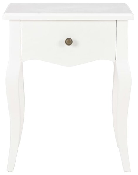 280005 vidaXL Nightstand White 40x30x50 cm Solid Pine Wood