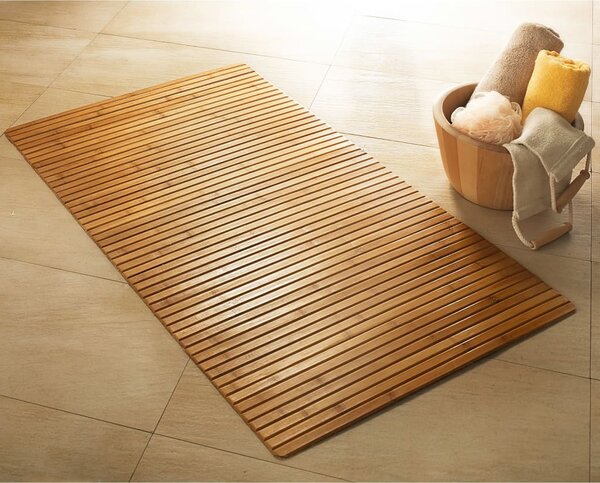 430277 Kleine Wolke Bath Rug "Bambus" 60x115 cm Brown