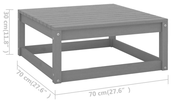 VidaXL Σαλόνι Κήπου Γκρι Σετ 6 Τεμαχίων από Μασίφ Ξύλο Πεύκου