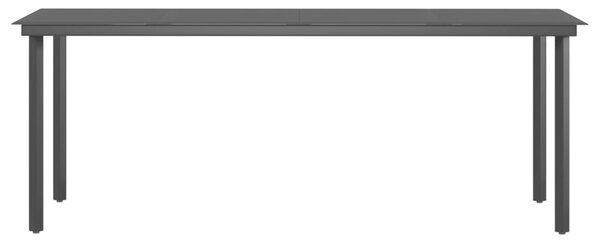 VvidaXL Σετ Τραπεζαρίας Κήπου 9 τεμ. Γκρι / Μαύρο με Μαξιλάρια