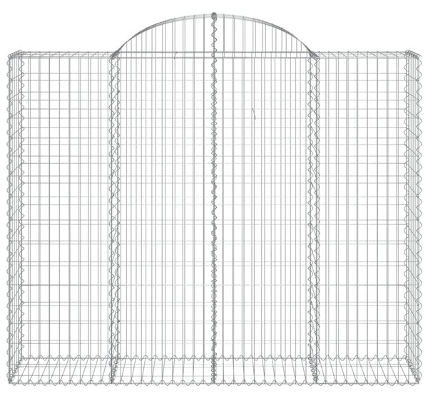 VidaXL Συρματοκιβώτια Τοξωτά 12 τεμ. 200x50x160/180 εκ. Γαλβαν. Ατσάλι