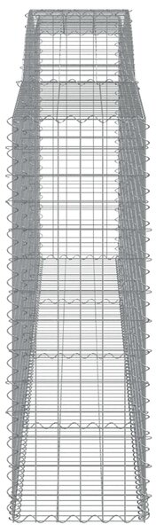 VidaXL Συρματοκιβώτια Τοξωτά 8 τεμ. 400x50x140/160 εκ. Γαλβαν. Ατσάλι