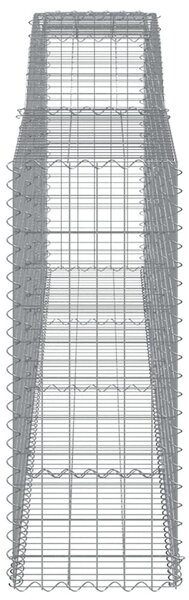 VidaXL Συρματοκιβώτια Τοξωτά 15 τεμ. 400x50x120/140 εκ. Γαλβαν. Ατσάλι