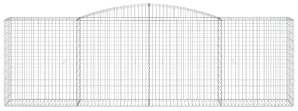 VidaXL Συρματοκιβώτια Τοξωτά 15 τεμ. 400x50x120/140 εκ. Γαλβαν. Ατσάλι