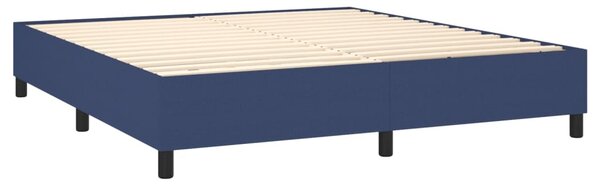 VidaXL Κρεβάτι Boxspring με Στρώμα Μπλε 160x200 εκ. Υφασμάτινο