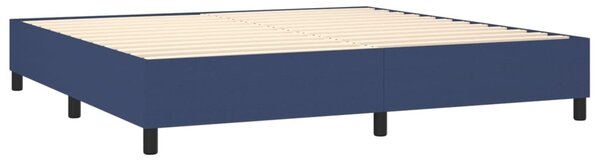 VidaXL Κρεβάτι Boxspring με Στρώμα Μπλε 200x200 εκ. Υφασμάτινο