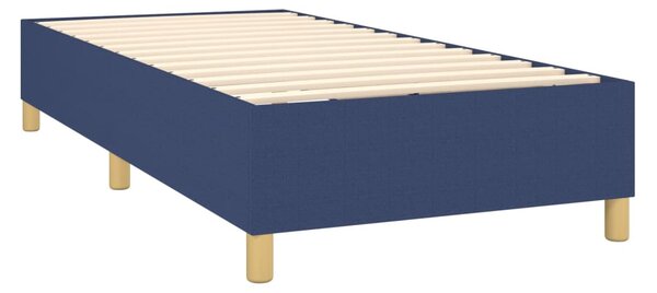 VidaXL Κρεβάτι Boxspring με Στρώμα Μπλε 80x200 εκ. Υφασμάτινο