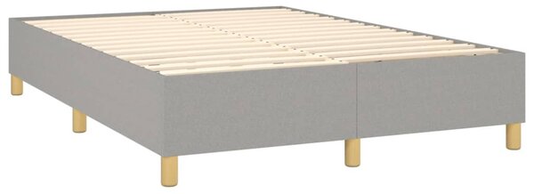 VidaXL Κρεβάτι Boxspring με Στρώμα Ανοιχτό Γκρι 140x200 εκ. Υφασμάτινο