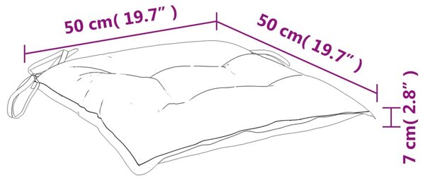 VidaXL Μαξιλάρια Καρέκλας 6 τεμ. Αν. Πράσινο 50 x 50 x 7εκ. Υφασμάτινα