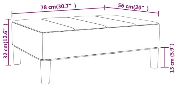 VidaXL Υποπόδιο Μπορντό 78 x 56 x 32 εκ. Υφασμάτινο