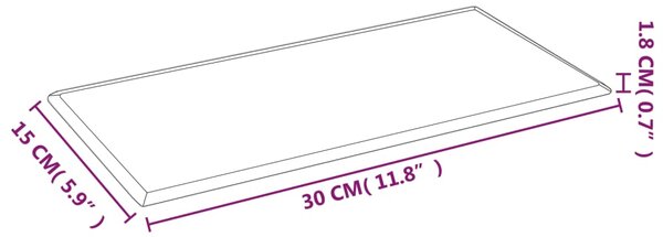 VidaXL Πάνελ Τοίχου 12 τεμ. Κρεμ 30 x 15 εκ. 0,54 μ² Συνθετικό Δέρμα