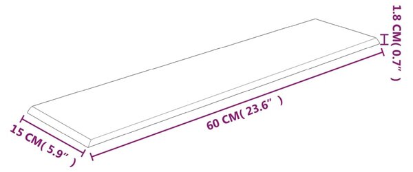 VidaXL Πάνελ Τοίχου 12 τεμ. Κρεμ 60 x 15 εκ. 1,08 μ² Υφασμάτινα