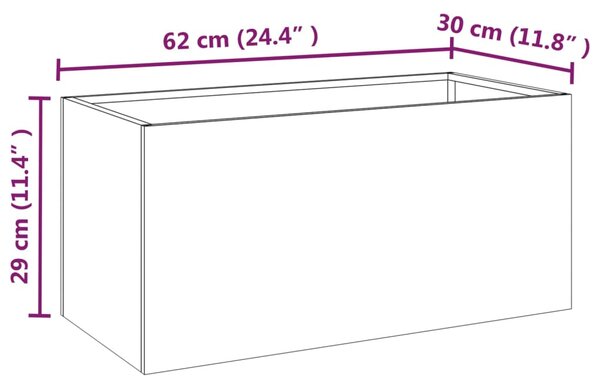 VidaXL Ζαρντινιέρα 62x30x29 εκ. Ατσάλι Σκληρυθέν στον Αέρα