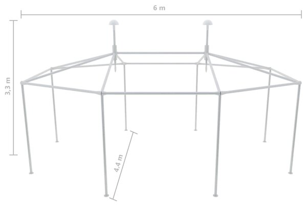 Πλαίσιο Σκελετός Τέντας Εκδηλώσεων 6 x 4,4 x 3,3 m