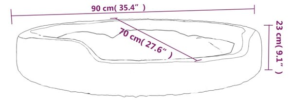 VidaXL Κρεβάτι Σκύλου Καφέ 110 x 90 x 23 εκ. Βελουτέ