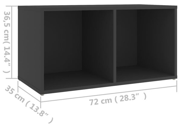 VidaXL Έπιπλο Τηλεόρασης Γκρι 72 x 35 x 36,5 εκ. από Επεξ. Ξύλο