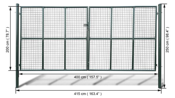 Καγκελόπορτα 415 x 250 εκ. / 400 x 200 εκ