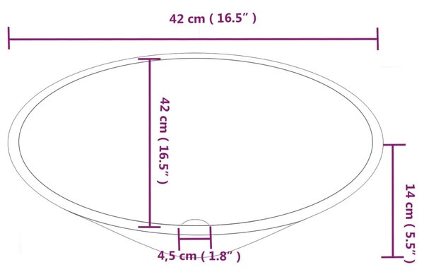 VidaXL Νιπτήρες 2 Τεμ. Λευκοί 42 x 42 x 14 εκ. Κεραμικοί