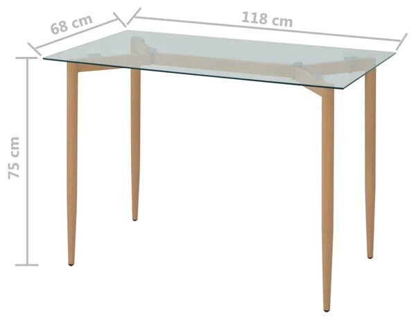 VidaXL Τραπεζαρία 118 x 68 x 75 εκ